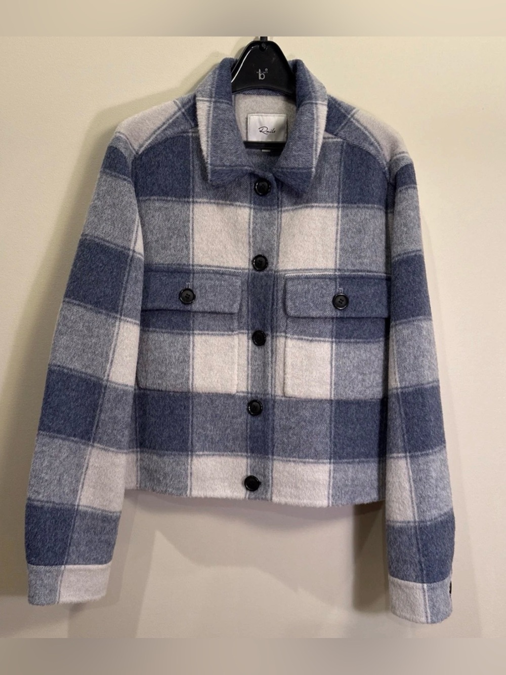 Rails Blue and White Plaid Jacket
